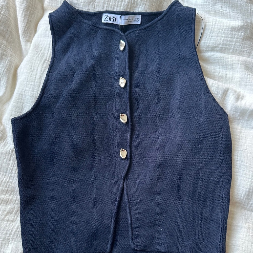 ZARA Navy vest tank